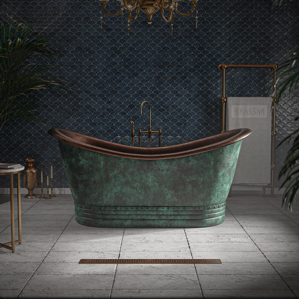 Bathtub Blue Green Patina