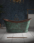 Bathtub Blue Green Patina