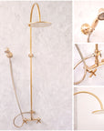 Unlacquered Brass Exposed Shower System - BRASSMA