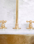 Elegant 3-Hole Unlacquered Brass Faucet - Timeless Design for Your Home - BRASSMA