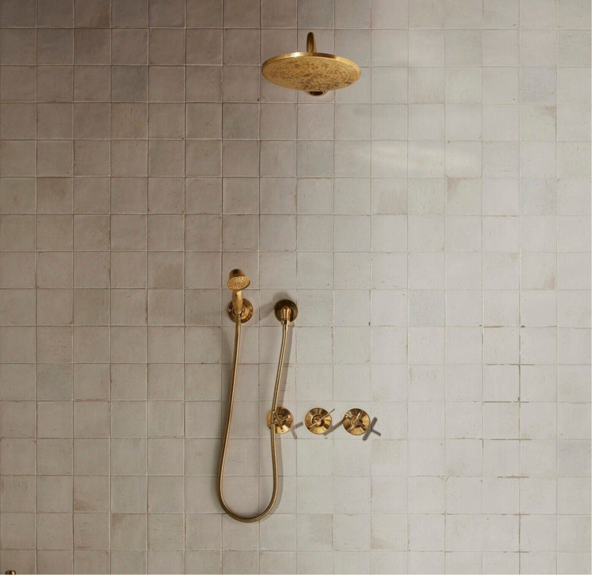 Handcrafted Solid Brass Shower System With HandHeld