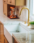 Unlacquered Brass Pull-Down Kitchen Faucet