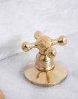 Elegant 3-Hole Unlacquered Brass Faucet - Timeless Design for Your Home - BRASSMA