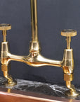 Unpainted Brass Kitchen Bridge Faucet