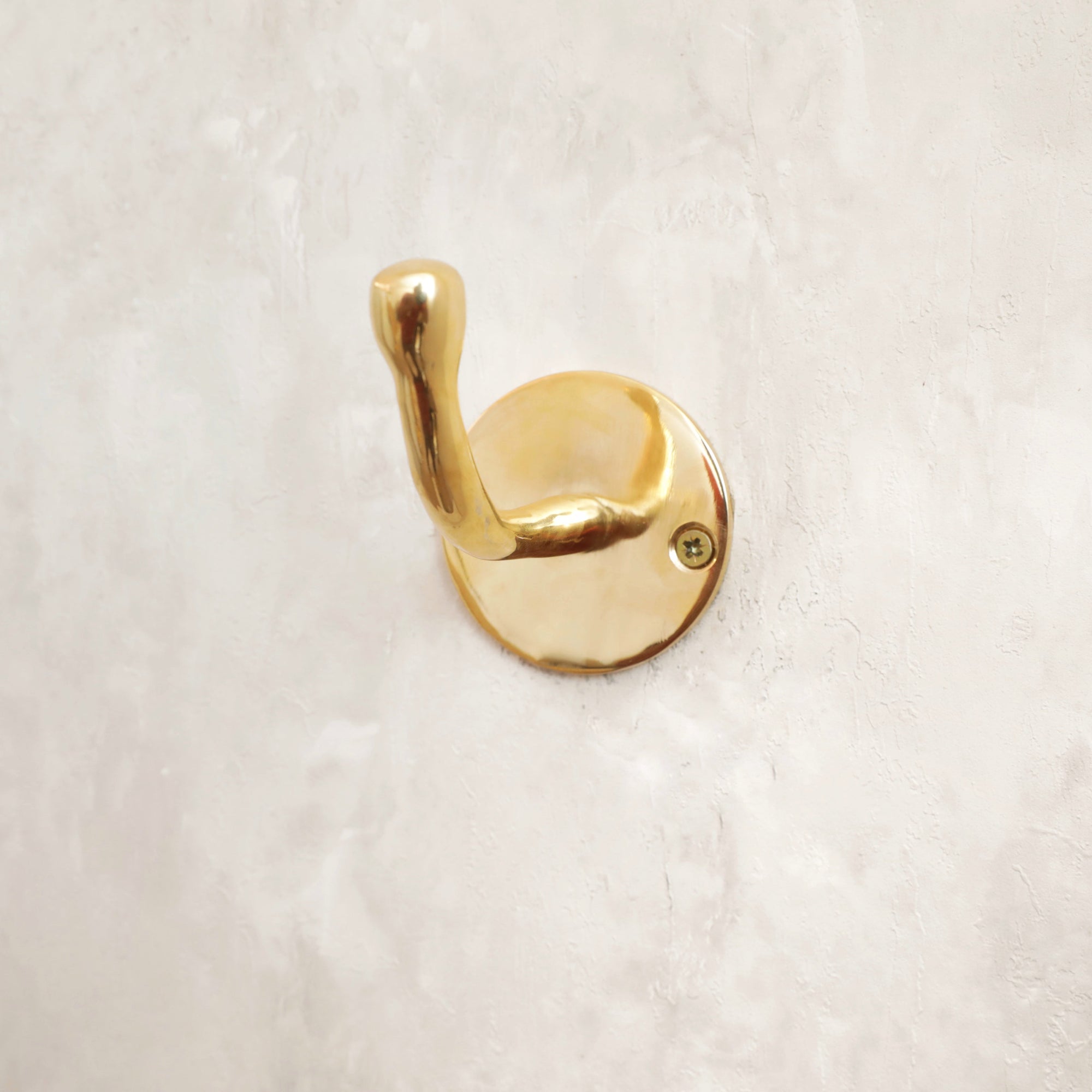 Unlacquered Brass Hook For Wall - BRASSMA