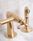 Elegant Brass Bridge-Style Kitchen Faucet - BRASSMA