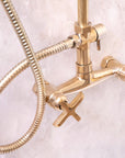 Unlacquered Brass Exposed Shower System - BRASSMA