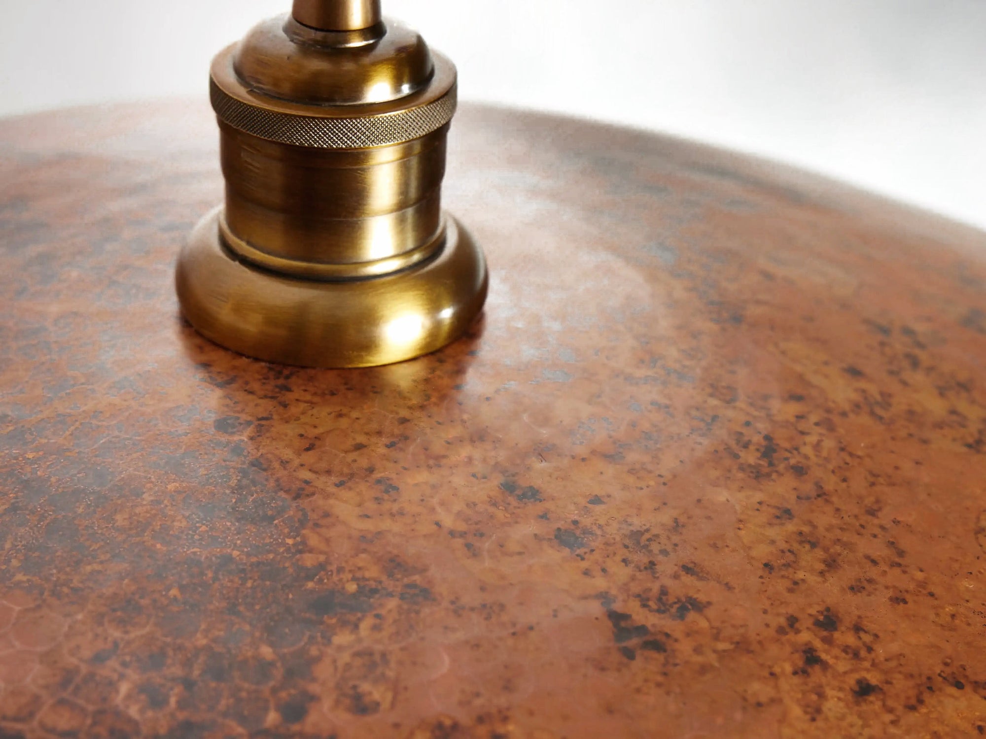 Hammered Copper Dome Pendant Ceiling Light - BRASSMA