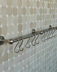 Polished Nickel Pot Rack - Solid Brass Kitchen Pot Rail