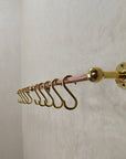 Copper Kitchen Pot Rack With "S" Hooks