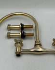 Natural Brass Faucet Kitchen With Special Butterfly Handles