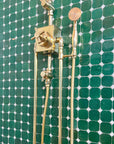 Thermostatic Shower System With Dome Showerhead and Handheld