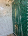 Thermostatic Shower System With Dome Showerhead and Handheld