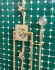 Thermostatic Shower System With Dome Showerhead and Handheld