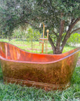 Unlacquered Copper Bathtub , High-Quality 16 gauge copper bathtub for luxurious bathroom