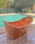 Unlacquered Copper Bathtub , High-Quality 16 gauge copper bathtub for luxurious bathroom