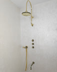 Brass Shower System With Green Resin