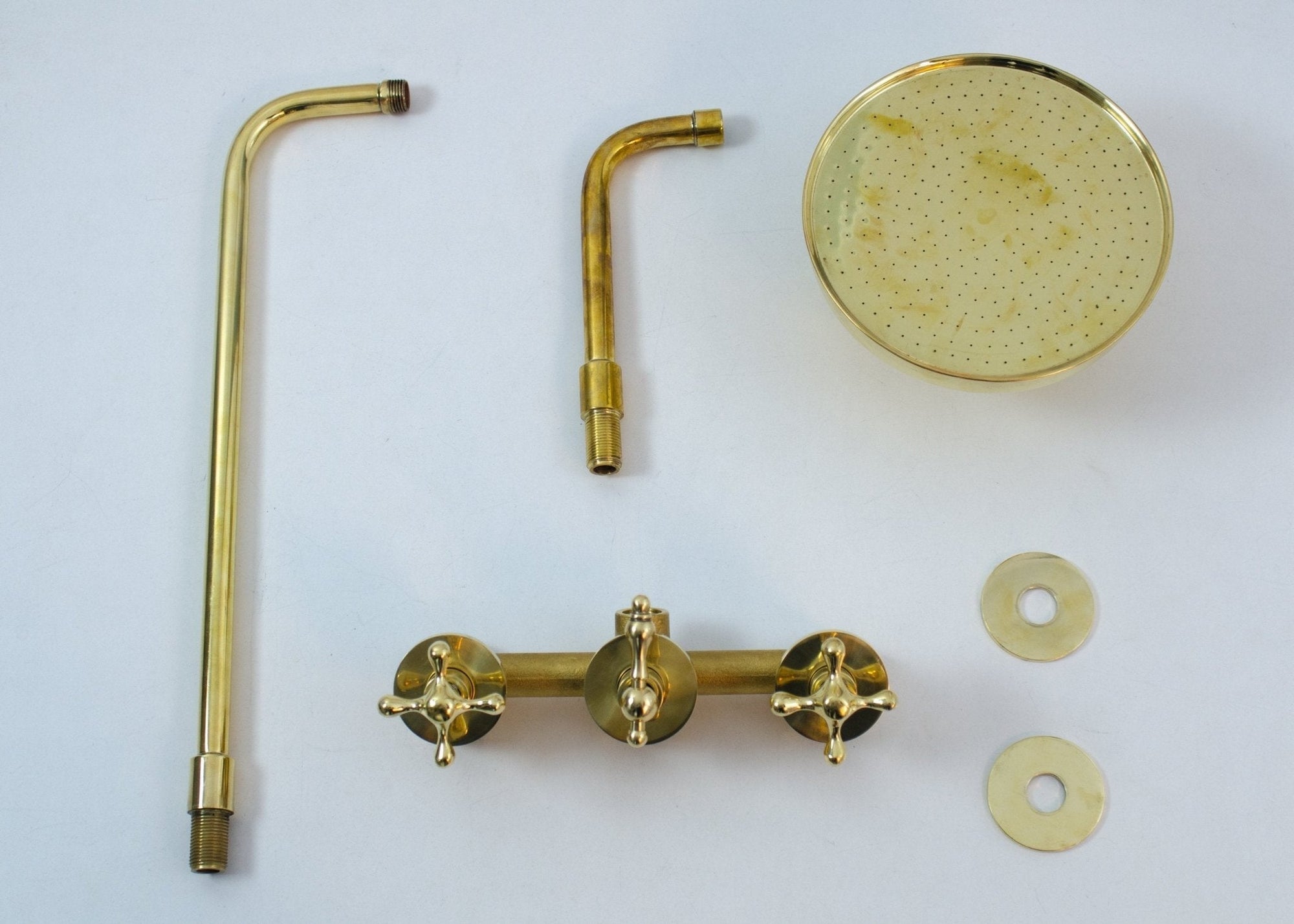 Antique Brass Shower Fixtures - Brass Shower Set