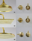 Antique Brass Shower Fixtures - Brass Shower Set