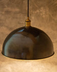 Antique Bronze Pendant Light, Bronze Dome Pendant, Antique Ceiling Lampshade