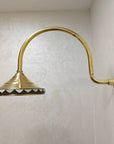 Unlacquered Brass ShowerHead, HandHeld Sprayer and Tub Faucet Set