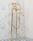 Unlacquered Brass handcrafted Downward Tub Filler