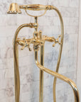 Unlacquered Brass handcrafted Downward Tub Filler