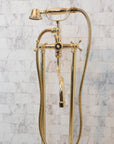 Unlacquered Brass handcrafted Downward Tub Filler