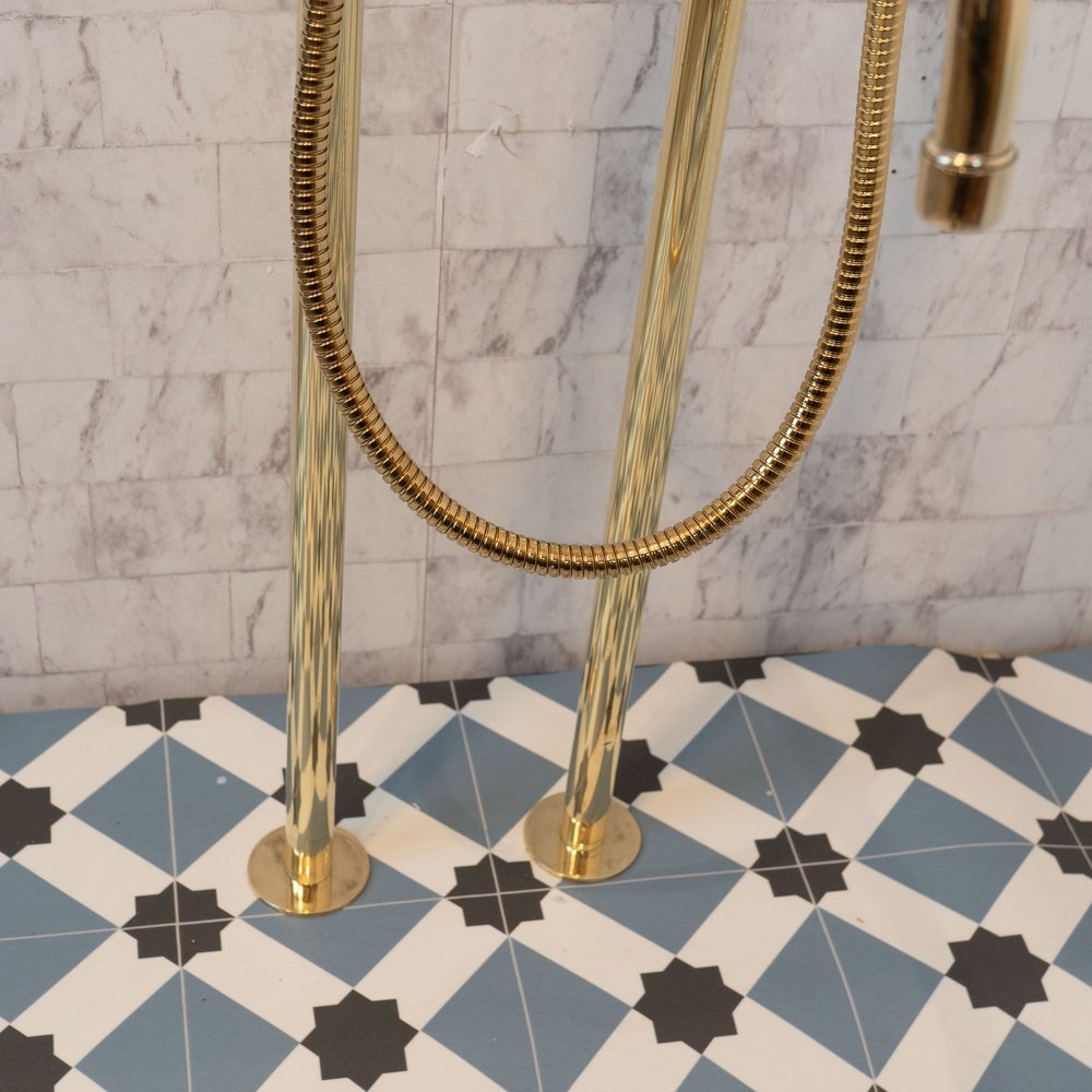 Unlacquered Brass handcrafted Downward Tub Filler