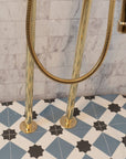 Unlacquered Brass handcrafted Downward Tub Filler