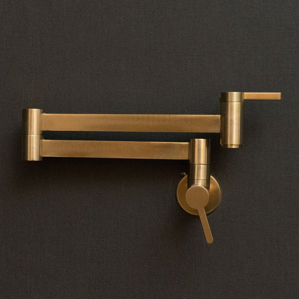 Brushed Brass Pot Filler Faucet