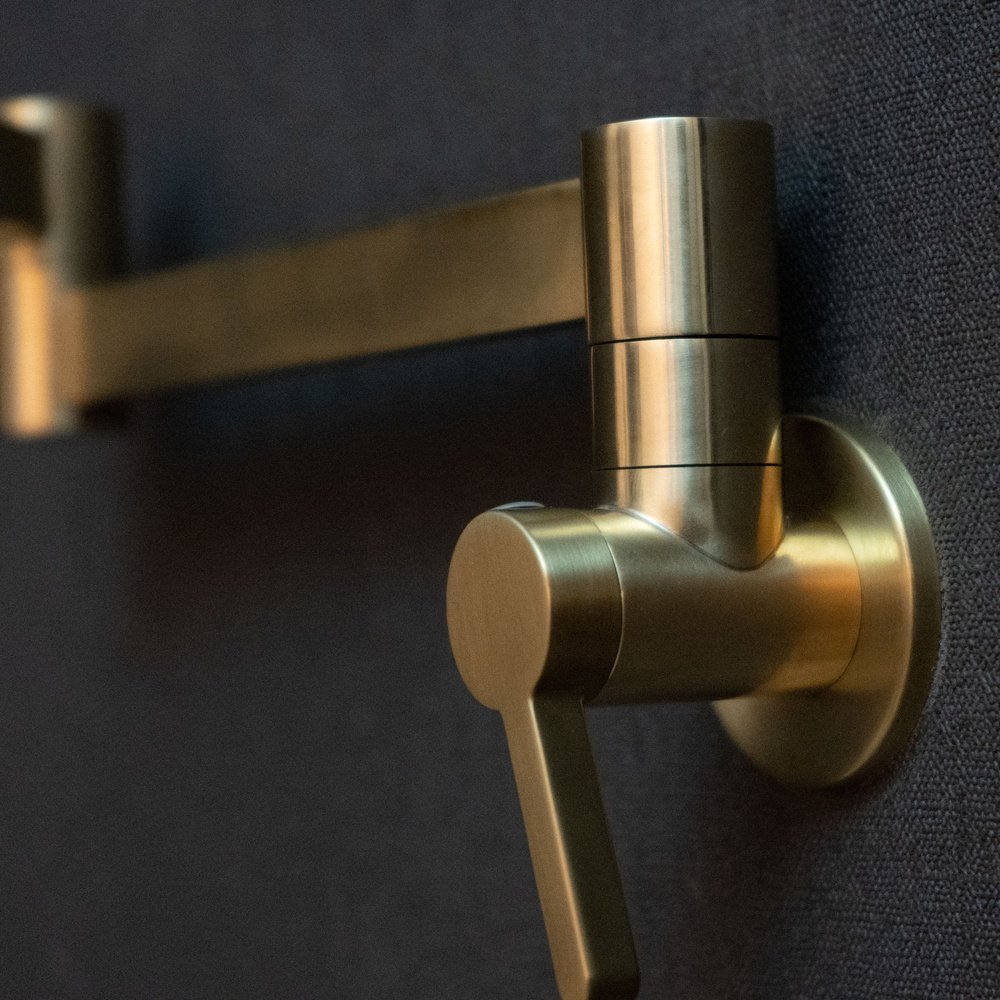 Brushed Brass Pot Filler Faucet