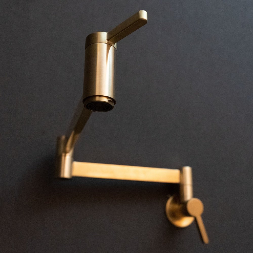 Brushed Brass Pot Filler Faucet