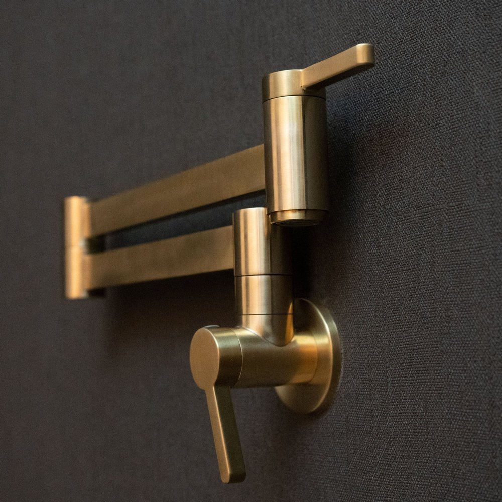 Brushed Brass Pot Filler Faucet