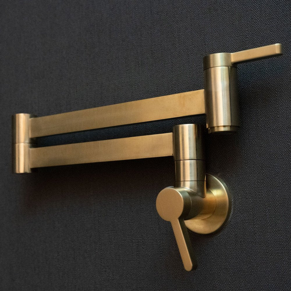 Brushed Brass Pot Filler Faucet