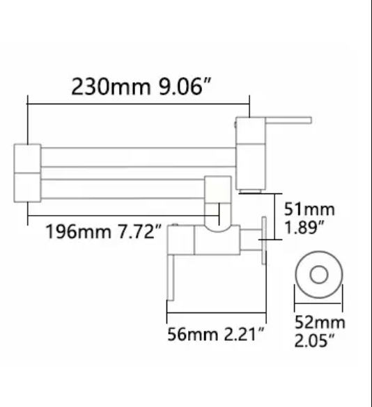 Brushed Brass Pot Filler Faucet