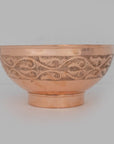 Copper Bathroom Vessel Sink, Bowl Vanity Sink, Hand Engraved & Hammered