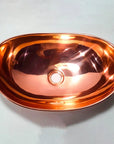 Copper Handfracted Vessel Bathroom Sink