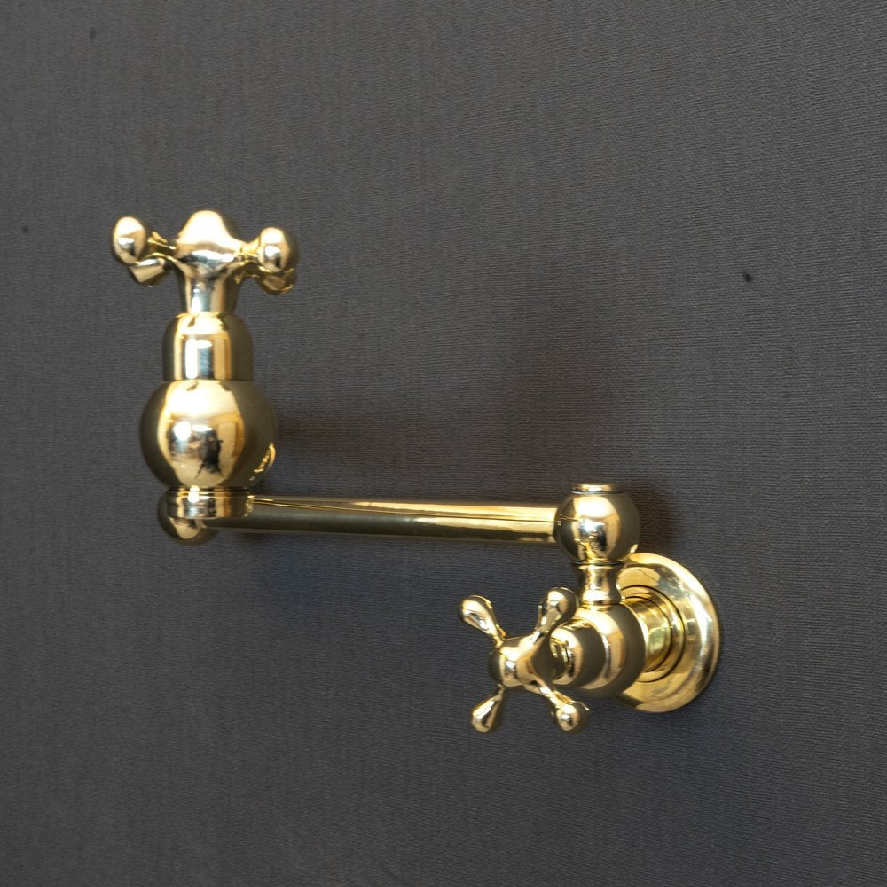 Unlacquered Brass Cross Pot Filler