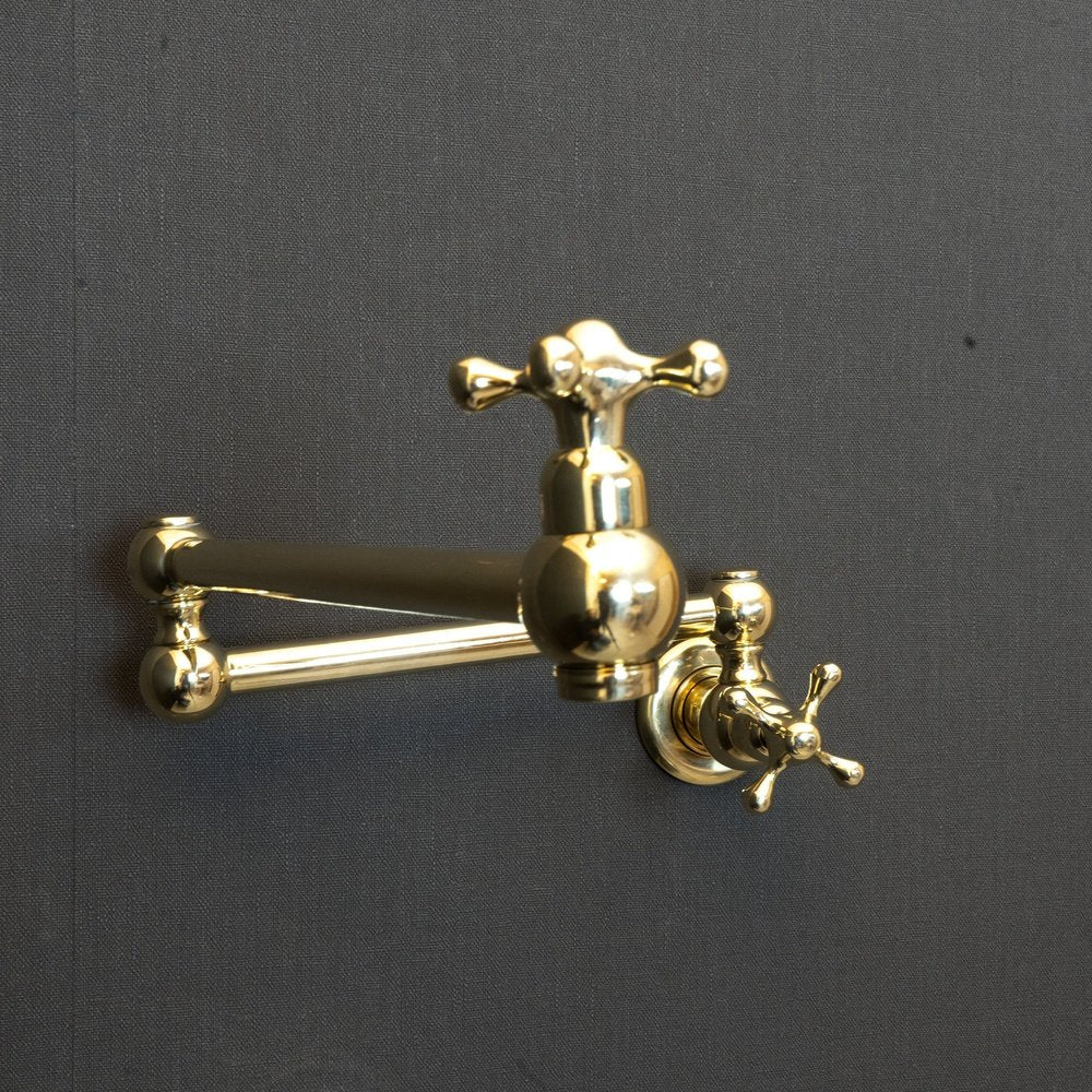 Unlacquered Brass Cross Pot Filler