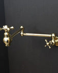 Unlacquered Brass Cross Pot Filler