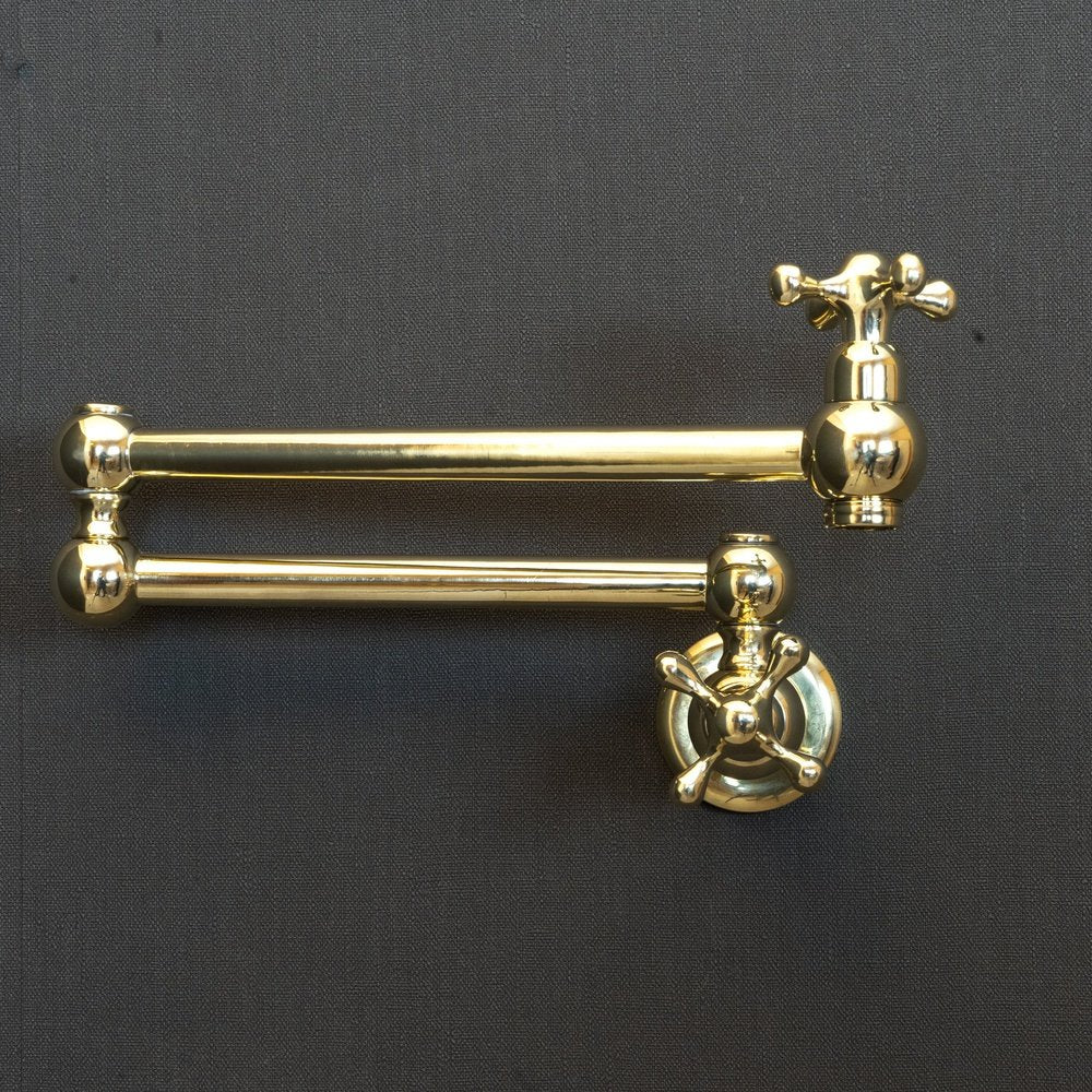 Unlacquered Brass Cross Pot Filler