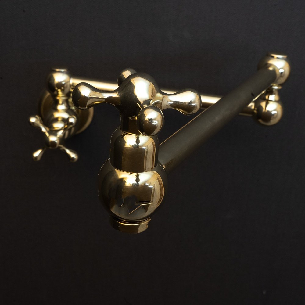 Unlacquered Brass Cross Pot Filler