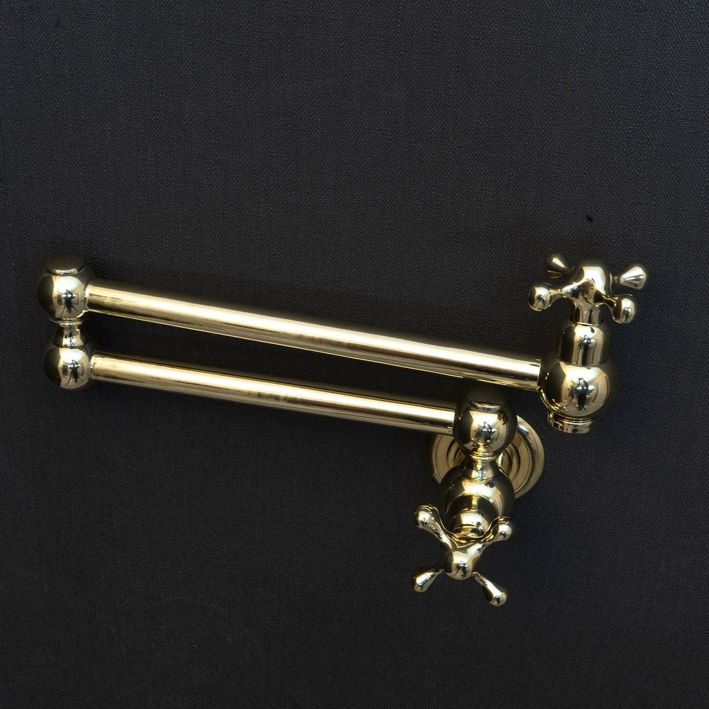 Unlacquered Brass Cross Pot Filler