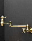 Unlacquered Brass Cross Pot Filler