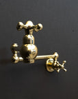 Unlacquered Brass Cross Pot Filler