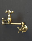 Unlacquered Brass Cross Pot Filler