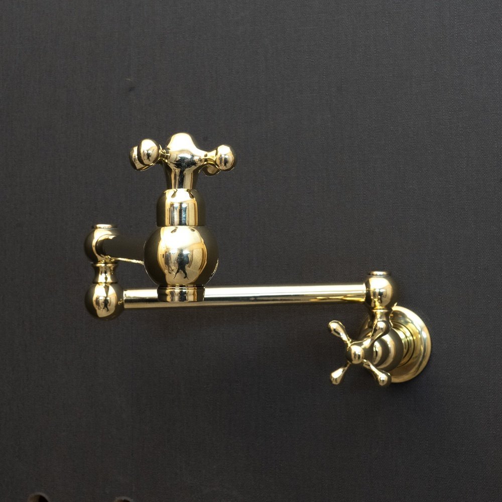 Unlacquered Brass Cross Pot Filler