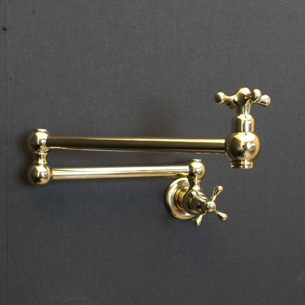 Unlacquered Brass Cross Pot Filler