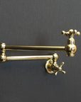 Unlacquered Brass Cross Pot Filler